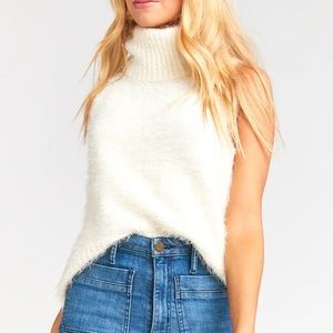 Fuzzy Cream Knit